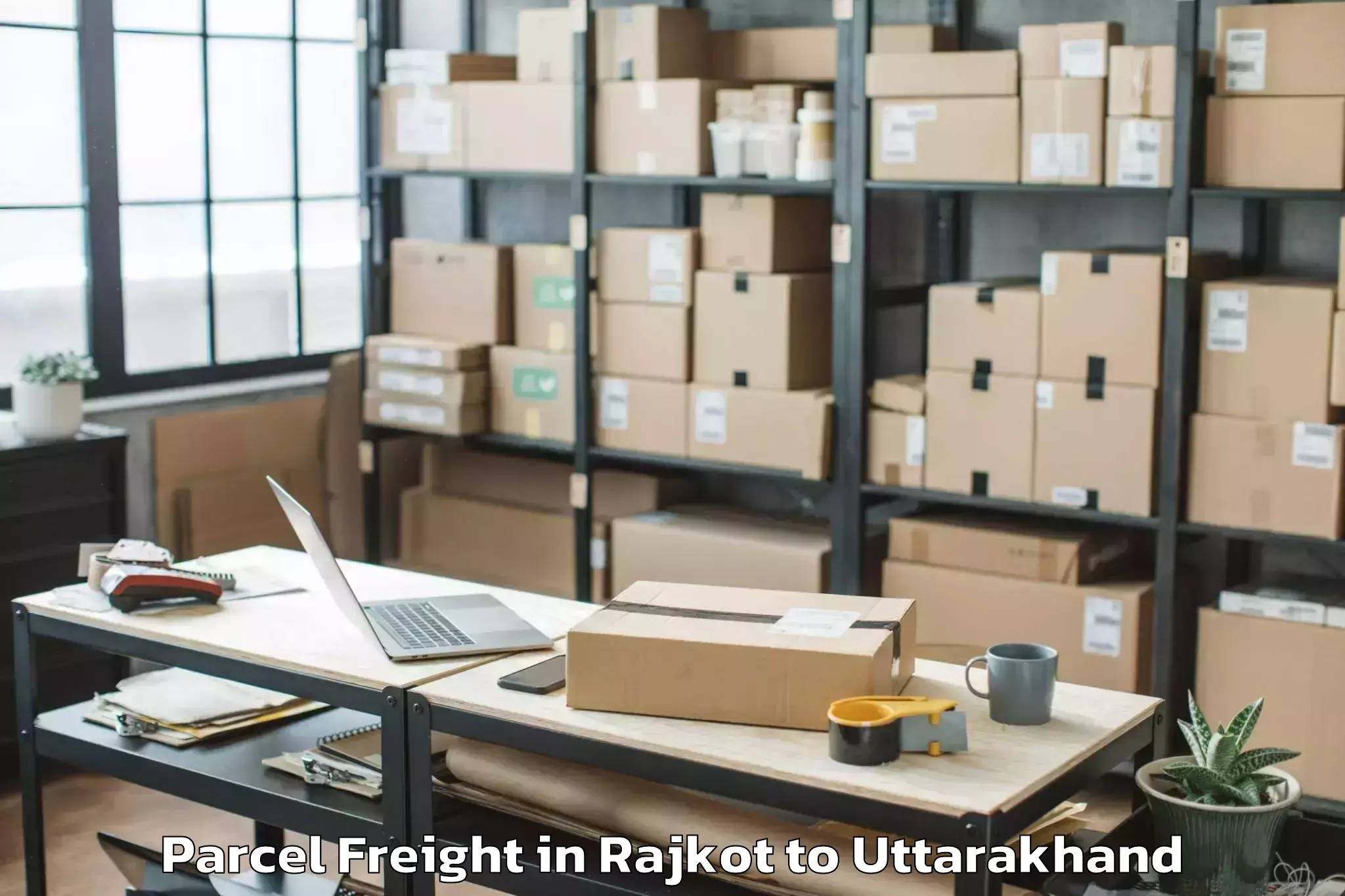 Book Your Rajkot to Uttarakhand Ayurved University Parcel Freight Today